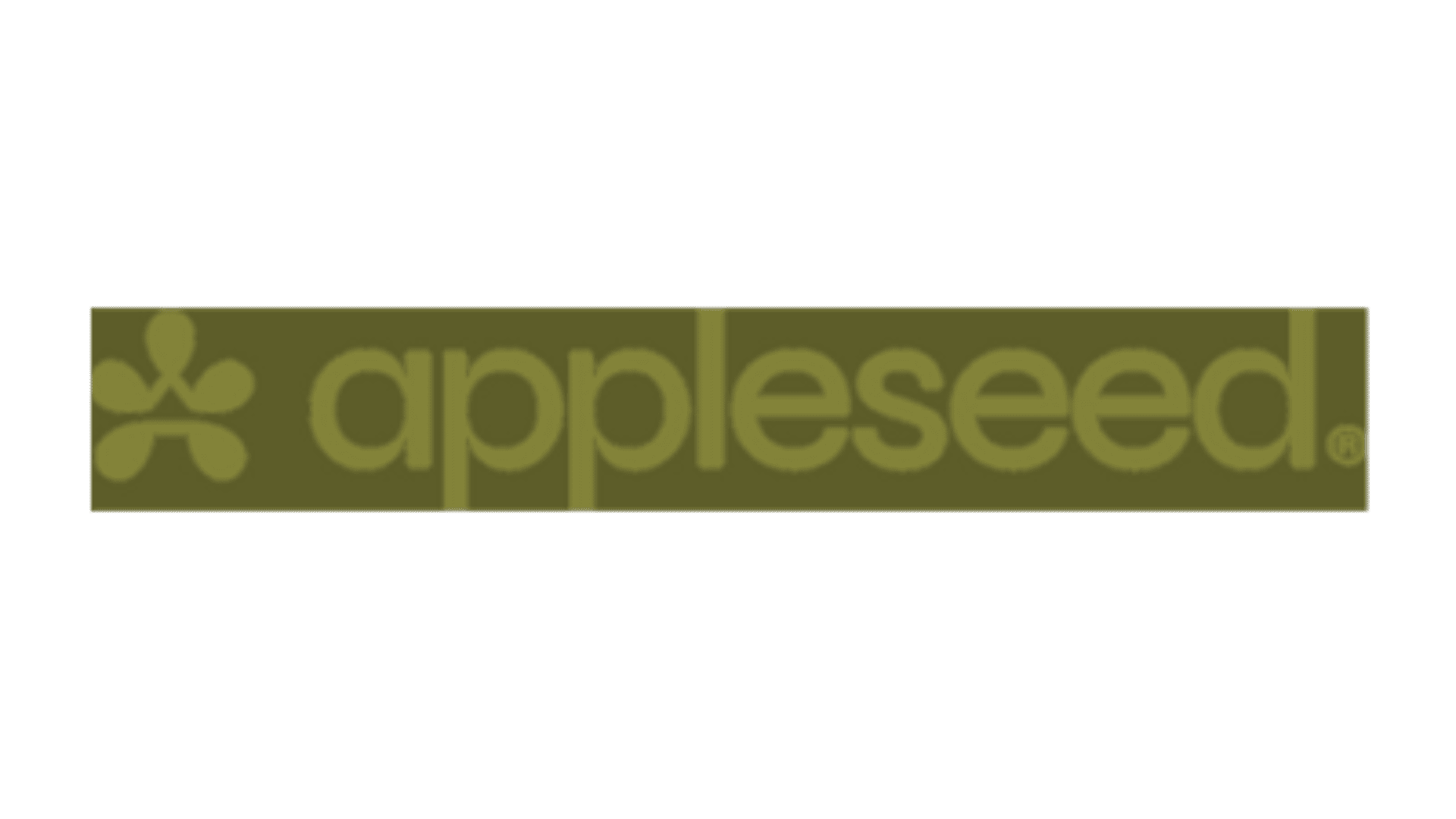 Logo of Appleseed in olive green.